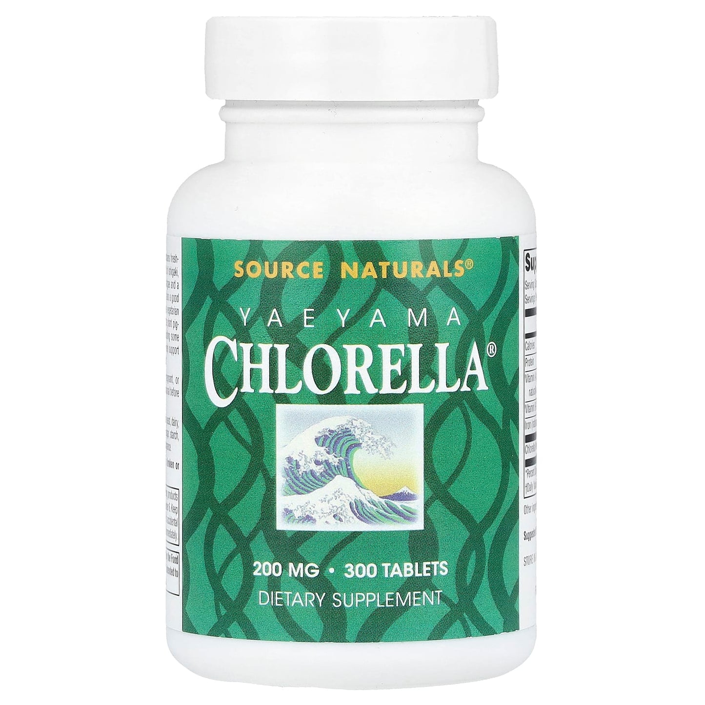 Source Naturals, Yaeyama Chlorella®, 200 mg, 300 Tablets (20 mg per Tablet) - Image 1