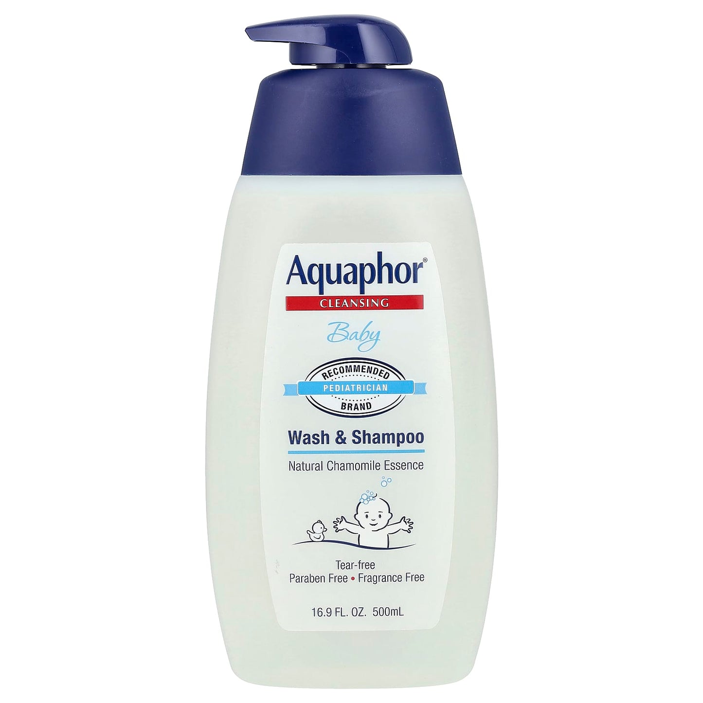 Gentle Baby Wash & Shampoo by Aquaphor, Fragrance Free, 16.9 fl oz - Image 1