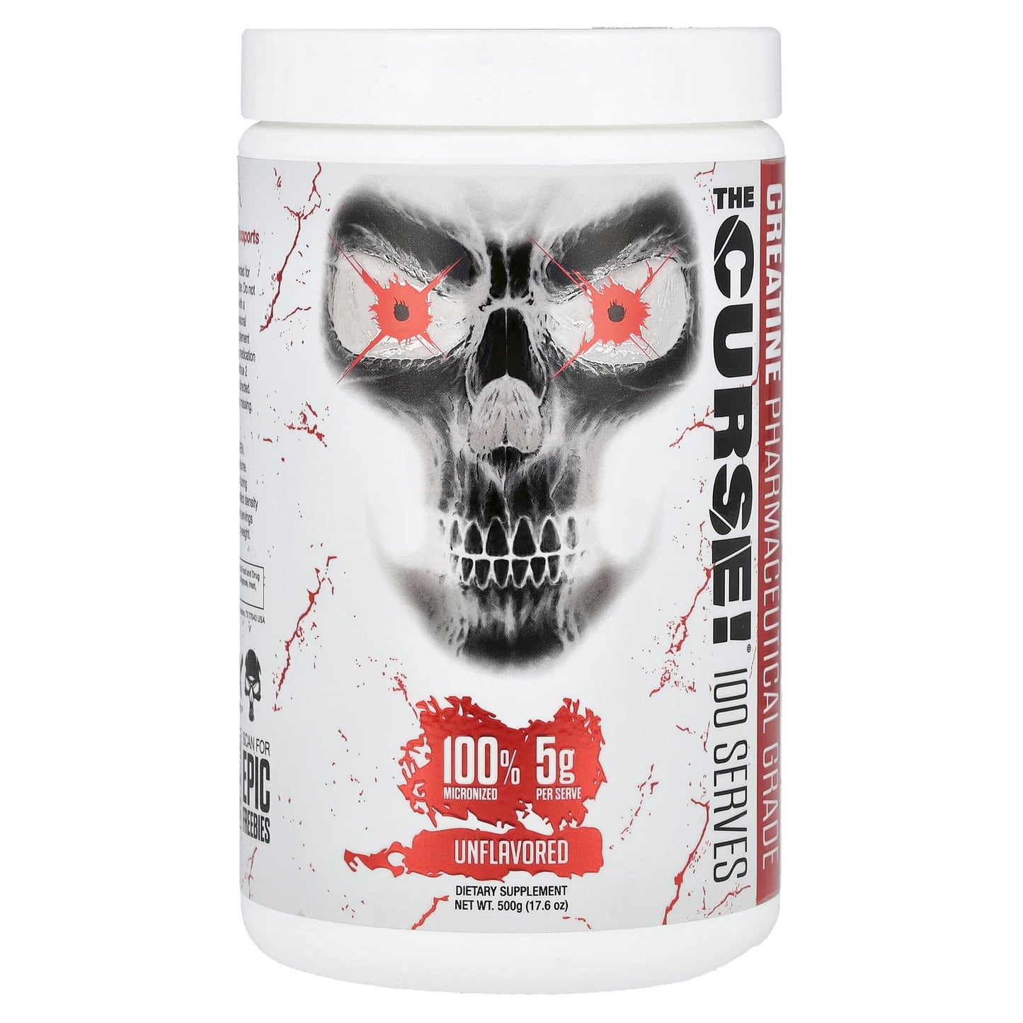 JNX Sports, The Curse!®, Creatine, Unflavored, 17.6 oz (500 g)