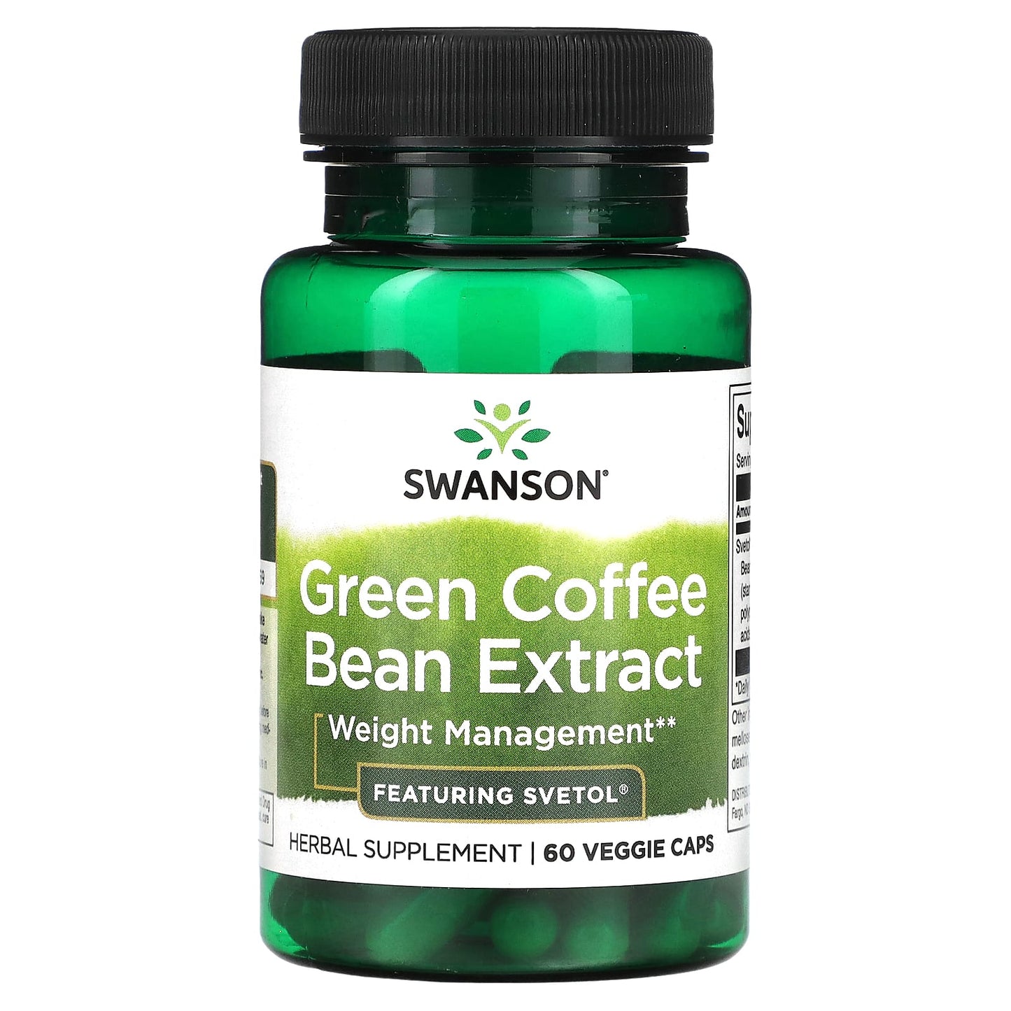 Swanson, Green Coffee Bean Extract, 60 Veggie Caps (200 mg Per Cap) - Image 1