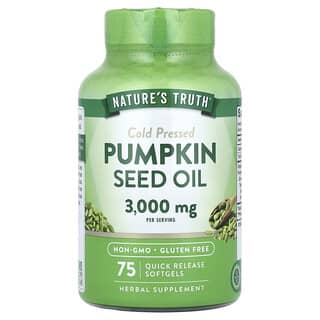 Nature's Truth Pumpkin Seed Oil for Energy & Joint Health - 100% Cold Pressed