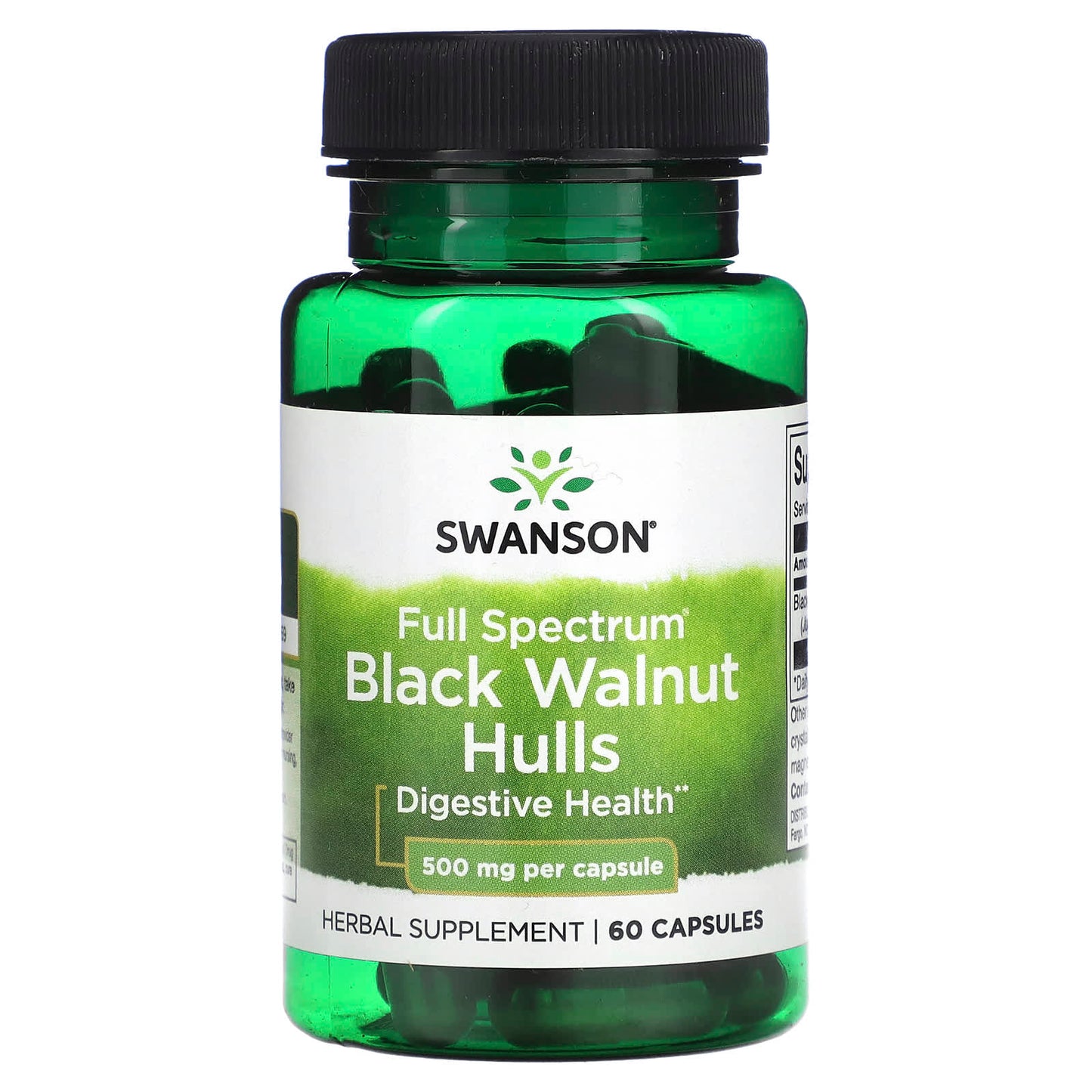 Swanson, Full Spectrum Black Walnut Hulls, 500 mg, 60 Capsules - Image 1