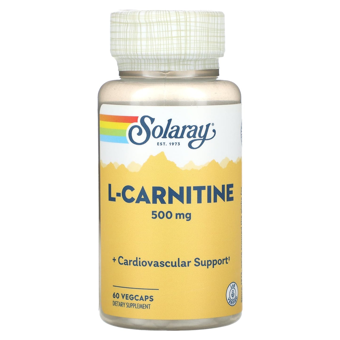 Solaray, L-Carnitine, 500 mg, 60 Vegcaps - Image 1