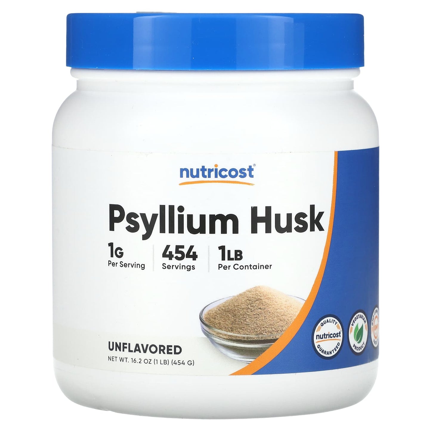 Nutricost, Psyllium Husk, Unflavored, 16.2 oz (454 g) - Image 1