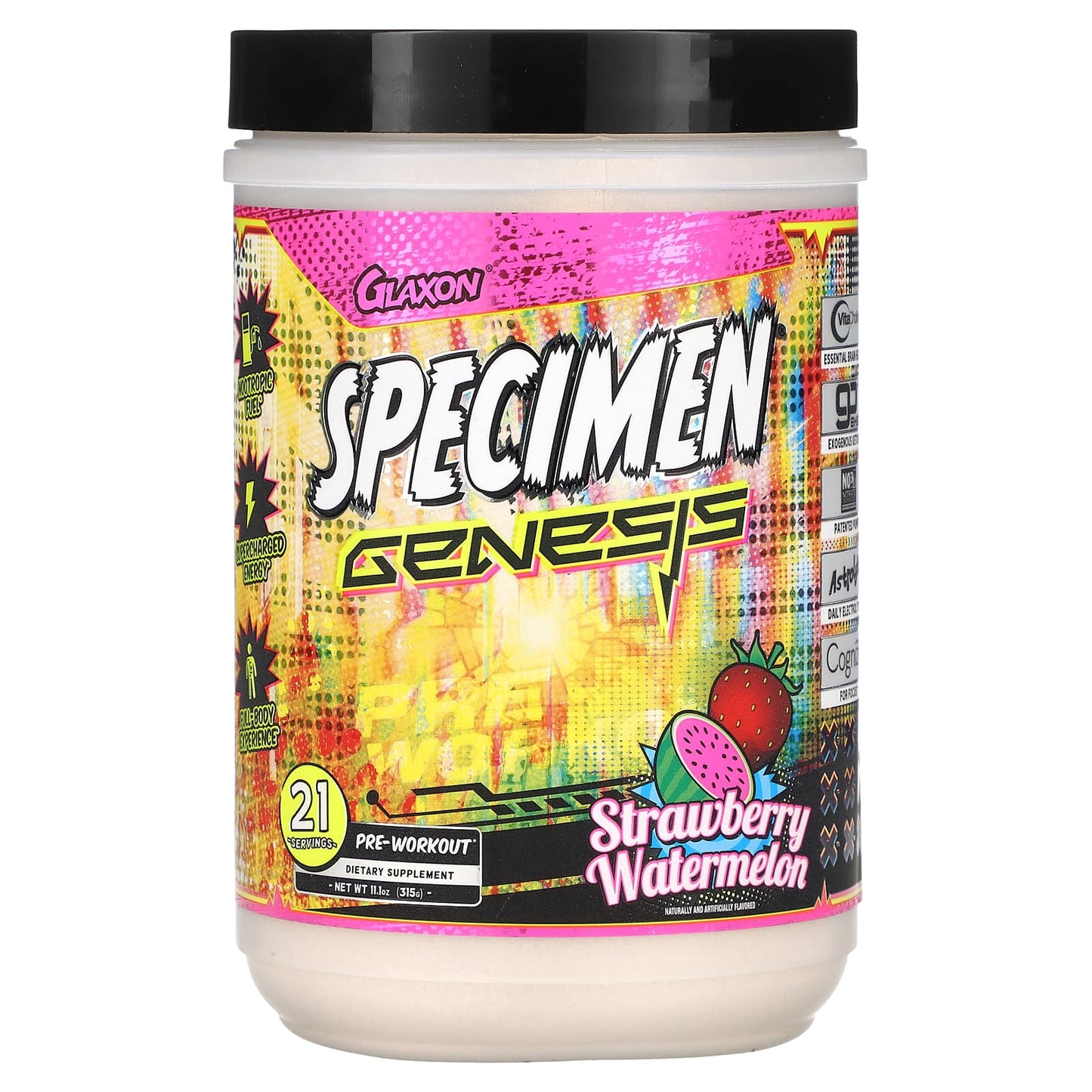 Glaxon Specimen Genesis Pre Workout Supplement, Strawberry Watermelon, 11.1 oz - Image 1