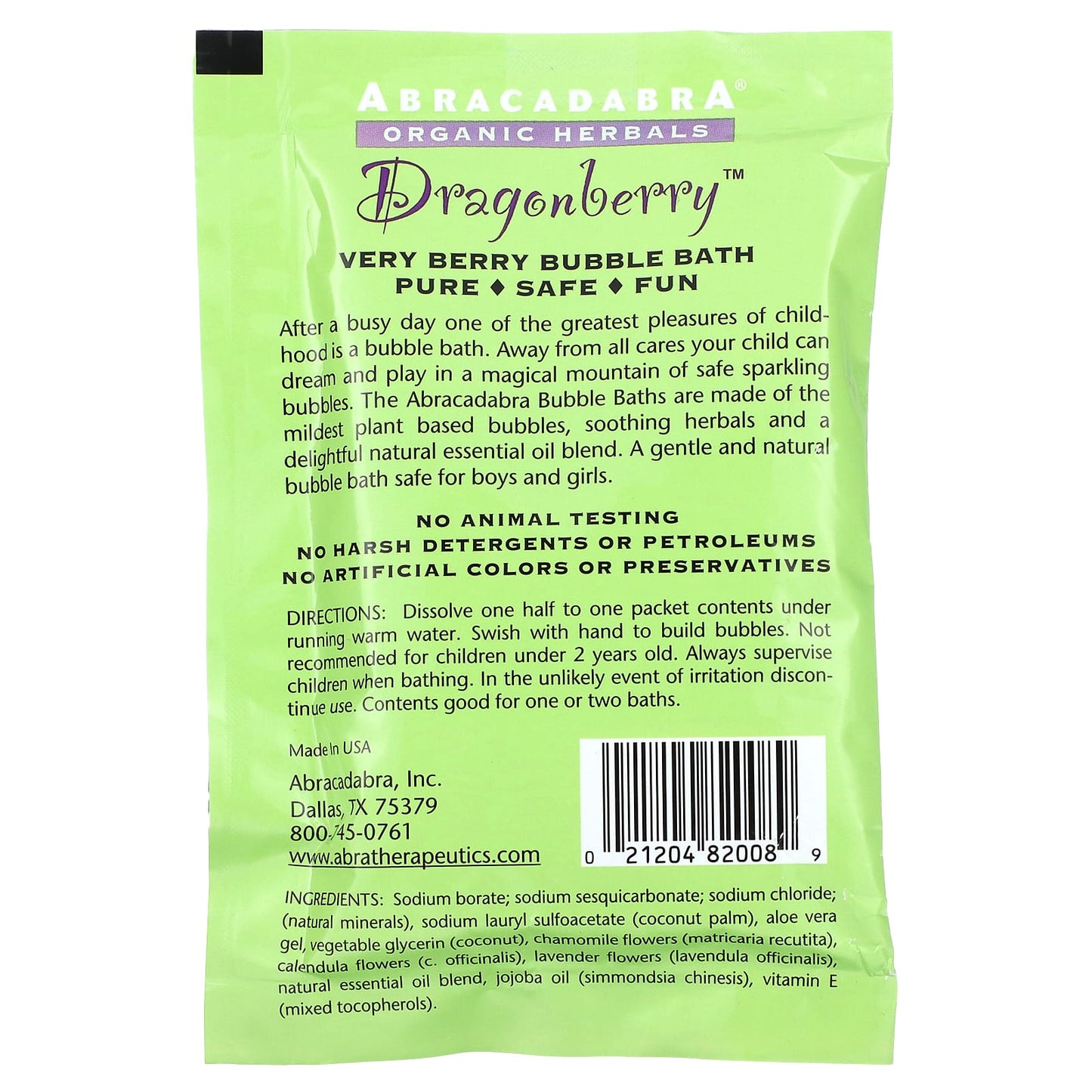 Natural Kids Bubble Bath by Abra Therapeutics - Very Berry Bubble Bath - Image 2
