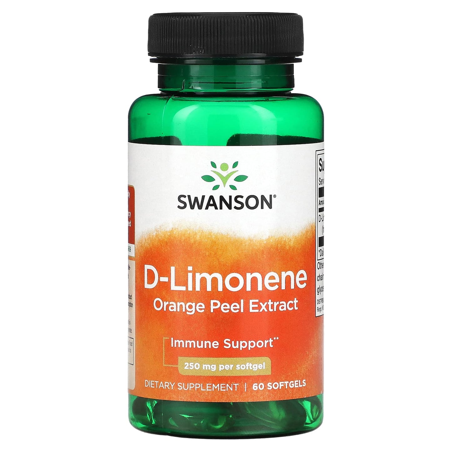 Swanson, D-Limonene, Orange Peel Extract , 250 mg , 60 Softgels - Image 1