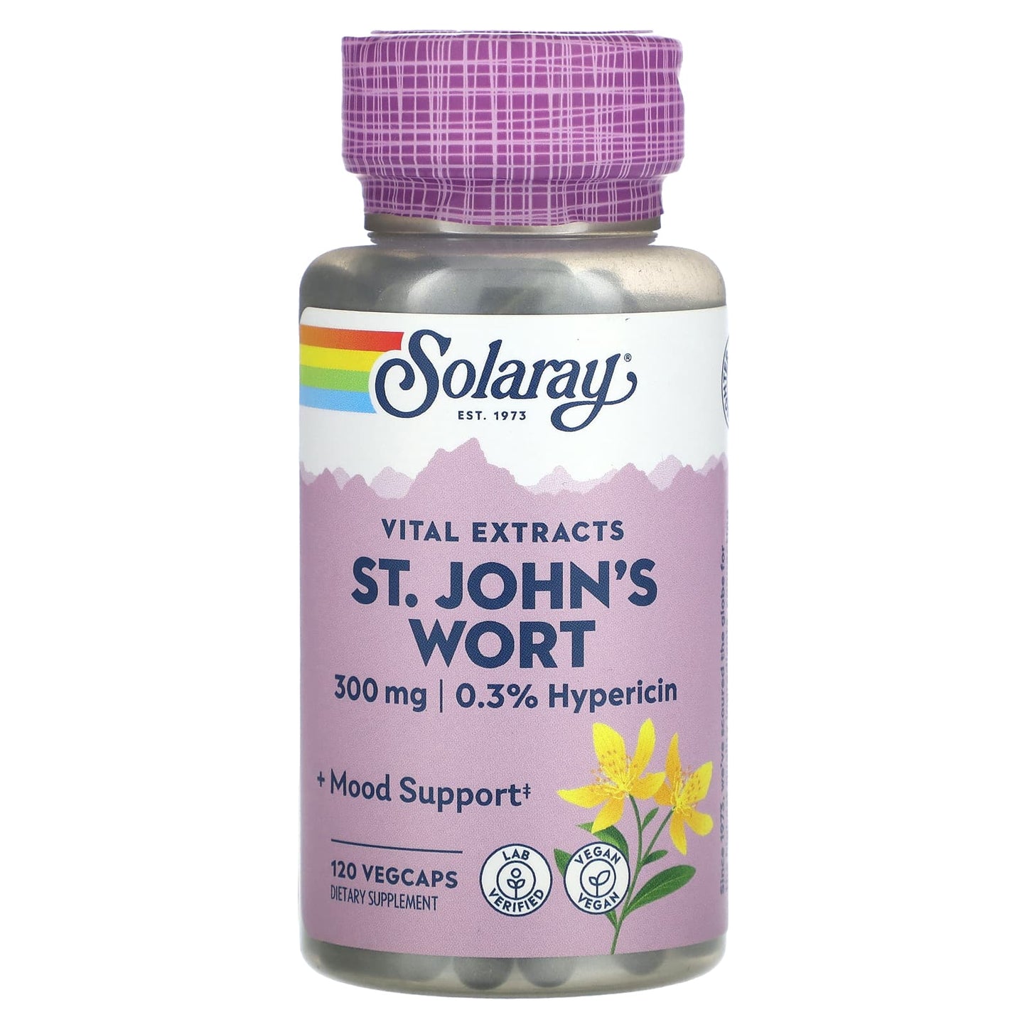 Solaray, Vital Extracts, St. John's Wort, 120 VegCaps - Image 1