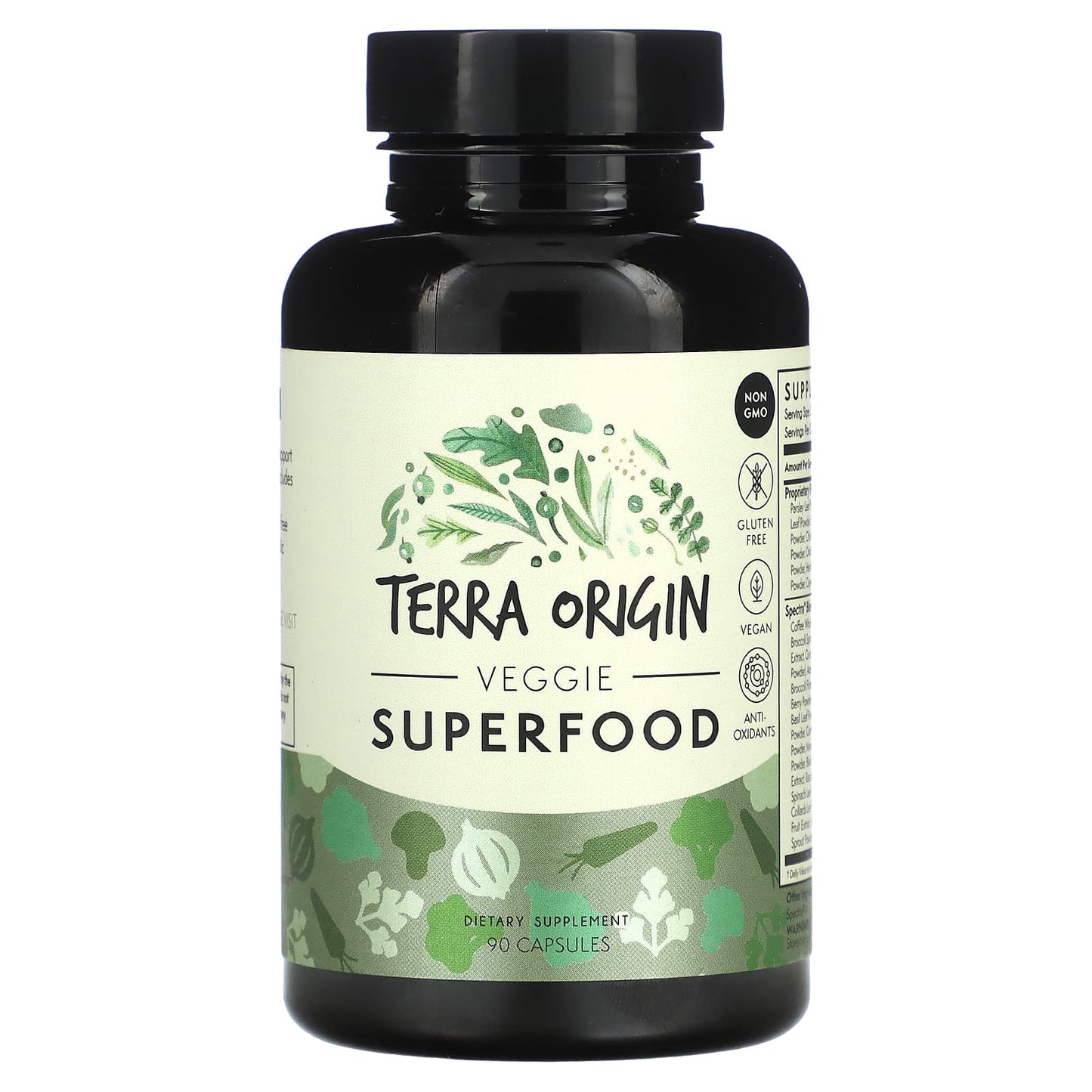 Terra Origin, Veggie Superfood, 90 Capsules - Image 1