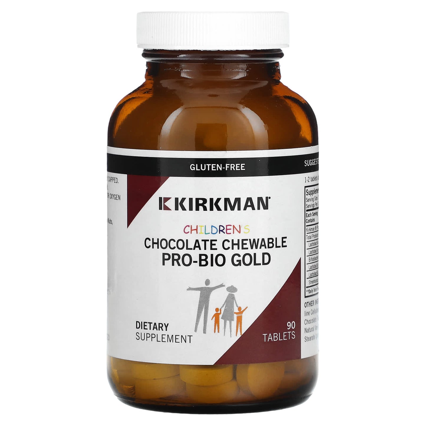 Kirkman Labs, Children's Chewable Pro-Bio Gold, Chocolate, 90 Tablets - Image 1