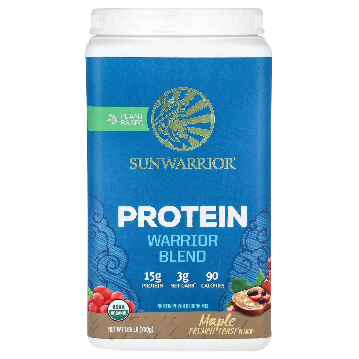 Sunwarrior, Warrior Blend, Protein, Maple French Toast, 1.65 lbs (750 g) - Image 1