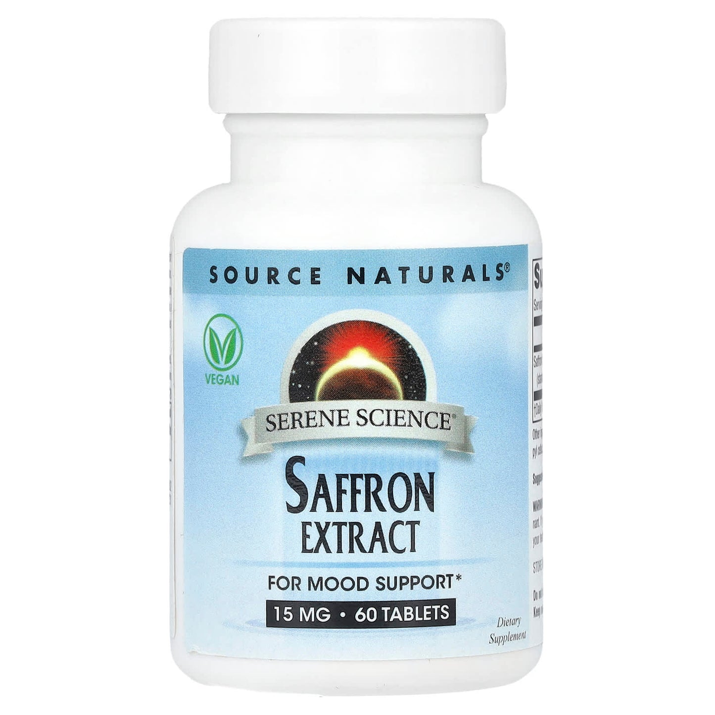 Source Naturals, Serene Science®, Saffron Extract, 15 mg, 60 Tablets - Image 1