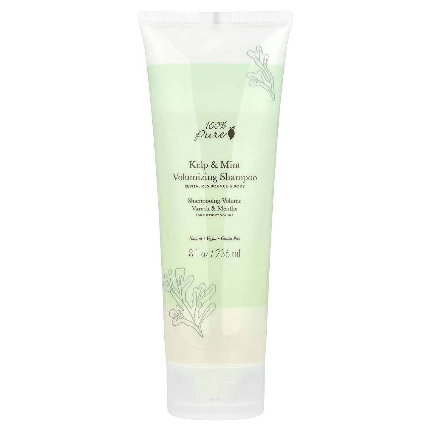 100% Pure Kelp & Mint Volumizing Shampoo for Hair Growth and Shine - Image 1