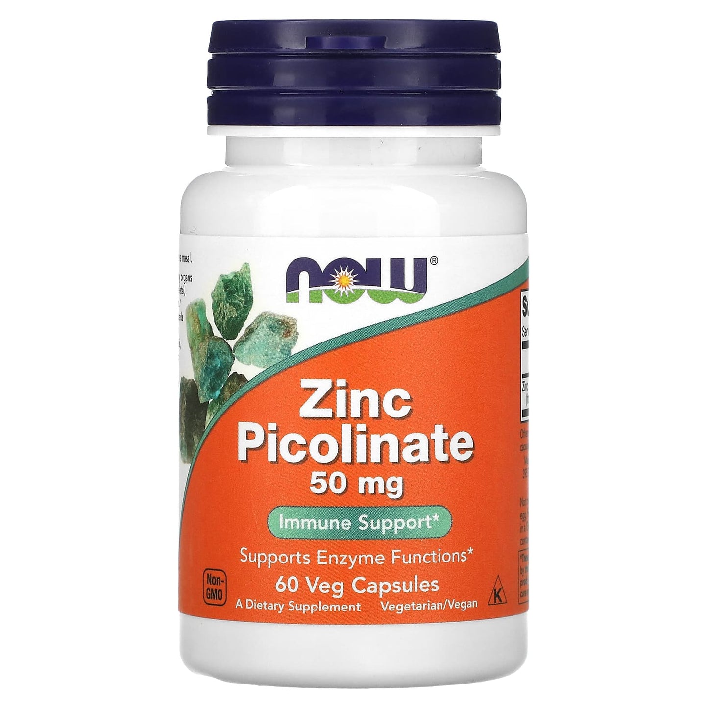 NOW Foods, Zinc Picolinate, 50 mg, 60 Veg Capsules (50 mg per Capsule) - Image 1