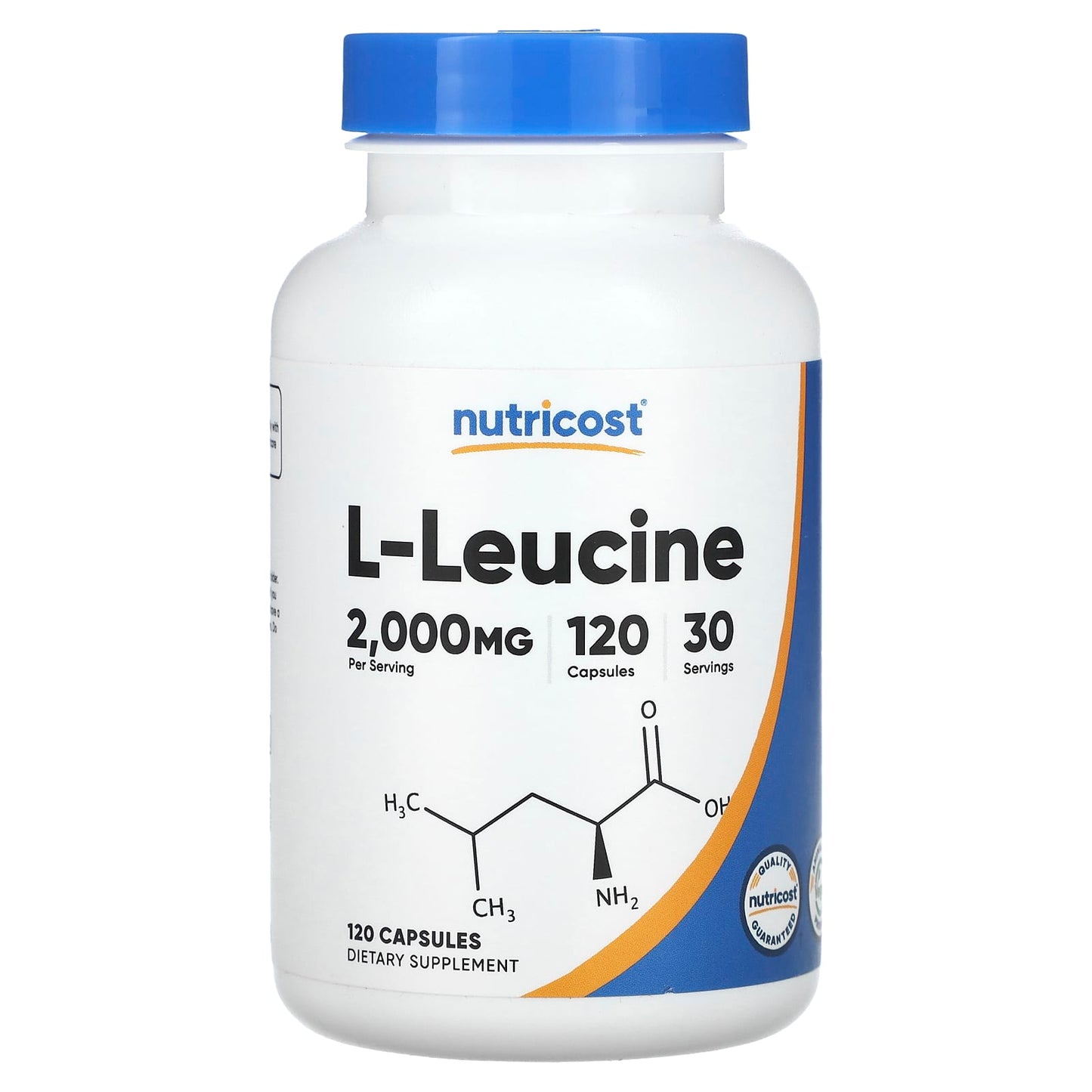 Nutricost, L-Leucine, 120 Capsules (500 mg per Capsule) - Image 1