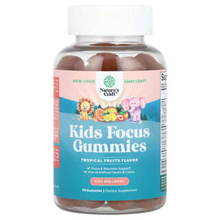 Nature's Craft Focus Gummies for Kids - Tropical Fruits, 90 Gummies