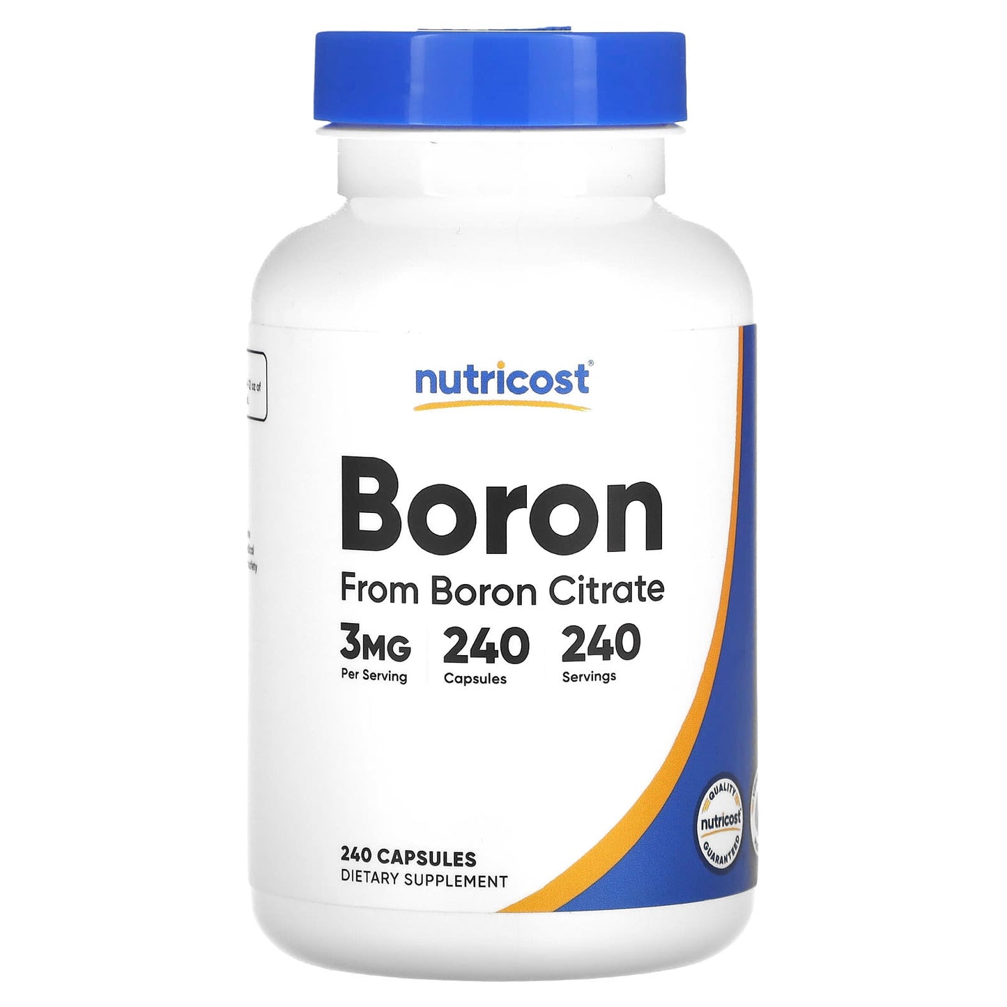 Nutricost, Boron, 3 mg, 240 Capsules - Image 1
