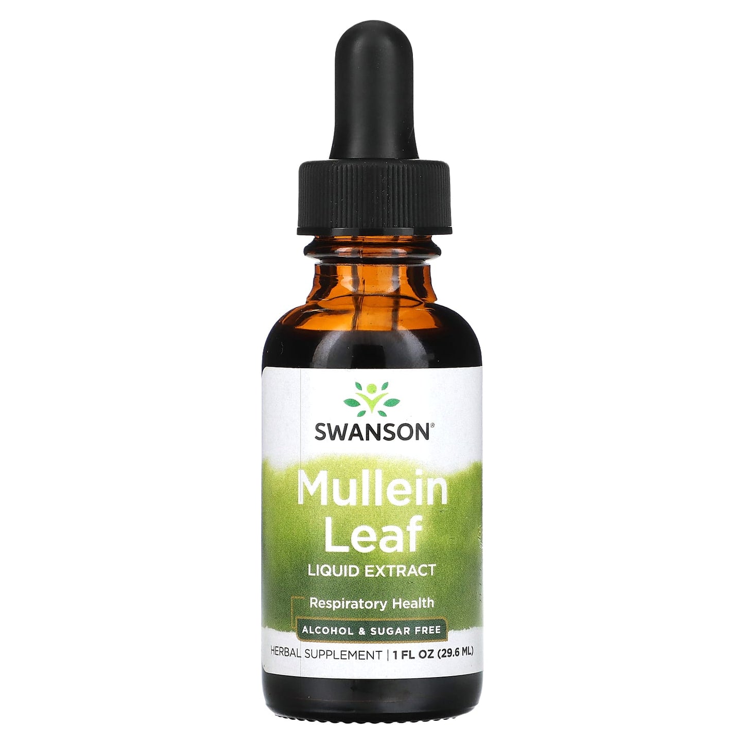 Swanson, Mullein Leaf Liquid Extract, Alcohol & Sugar Free, 1 fl oz (29.6 ml) (1,000 mg per Serving)