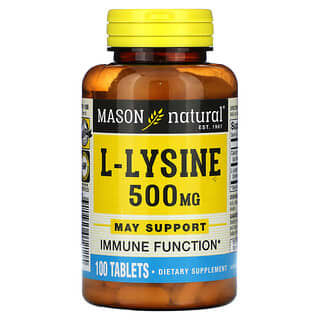 Mason Natural L-Lysine 500mg Immune Function Supplement - 100 Tablets