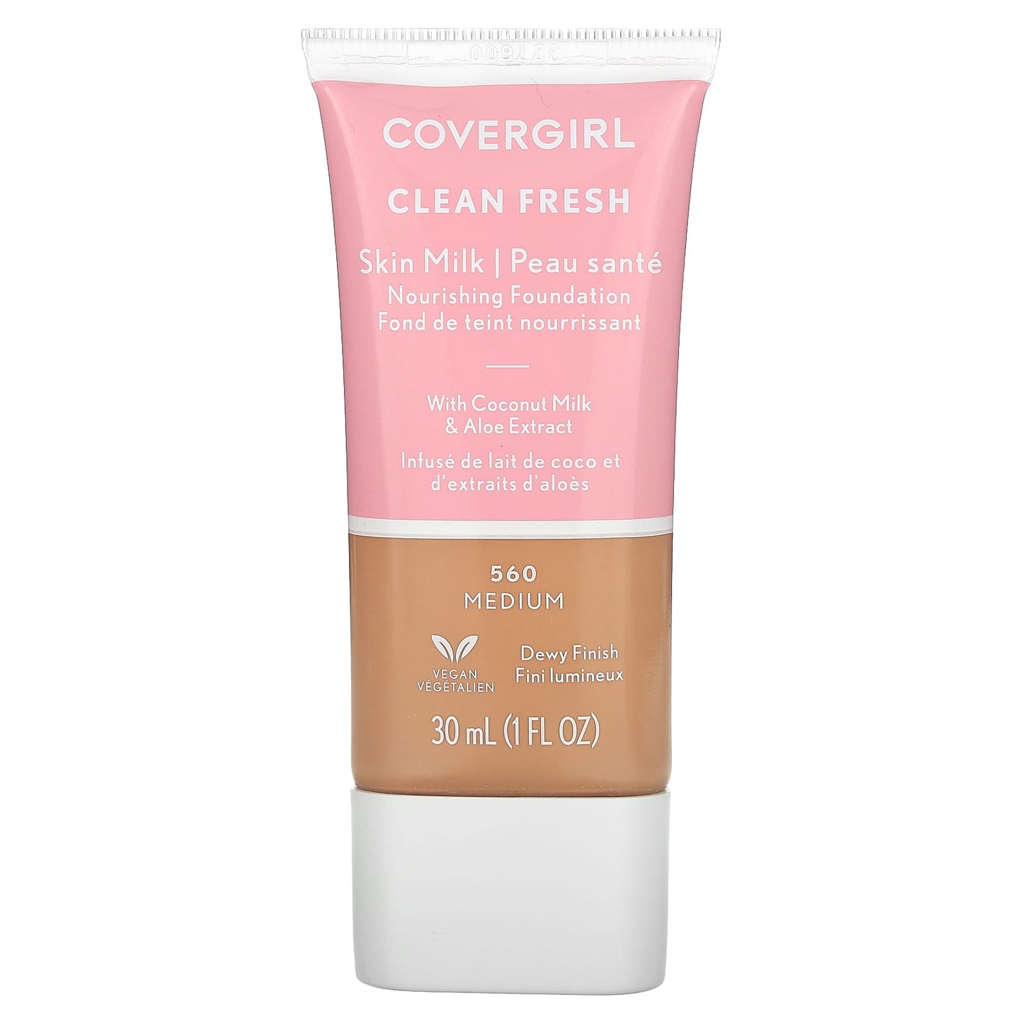 Covergirl Clean Fresh Skin Milk Foundation, Medium, 1 fl oz (30 ml) - Hydrating & Cruelty-Free - Image 1