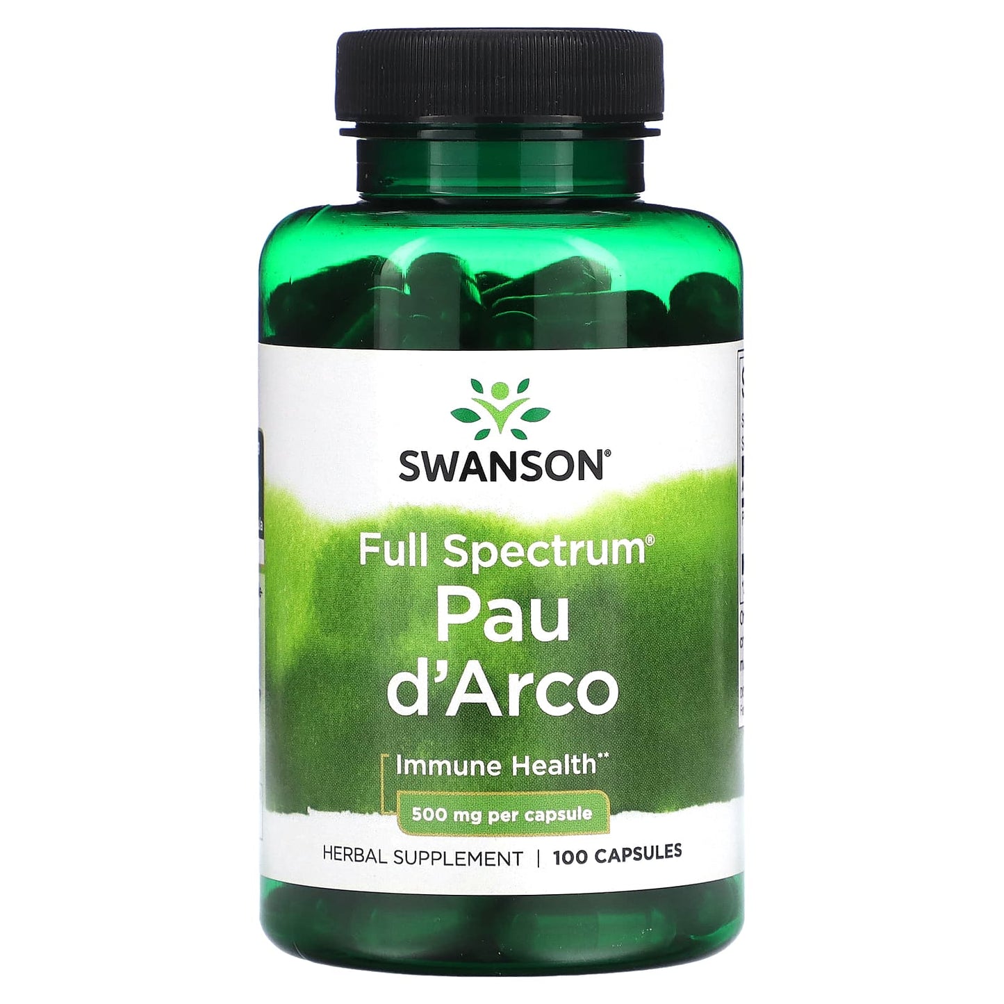 Swanson, Full Spectrum Pau d'Arco, 500 mg, 100 Capsules - Image 1