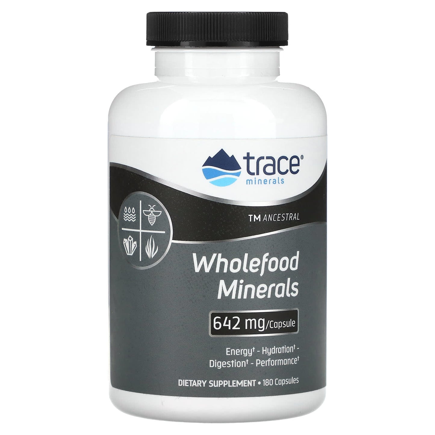 Trace, TM Ancestral, Wholefood Minerals, 642 mg, 180 Capsules - Image 1