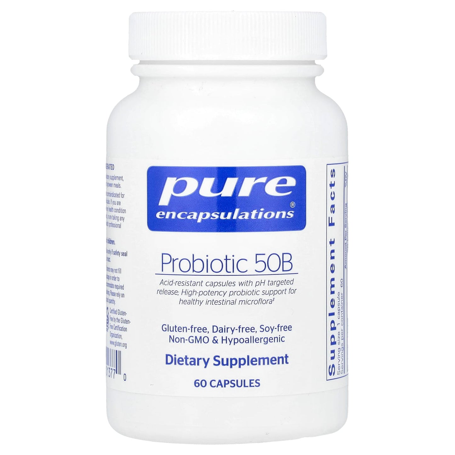 Pure Encapsulations, Probiotic 50B, 60 Capsules - Image 1