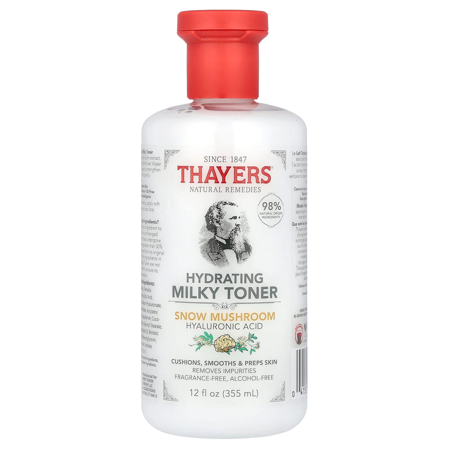 Thayers, Hydrating Milky Toner, Snow Mushroom, Alcohol-Free, Fragrance Free, 12 fl oz (355 ml) - Image 1