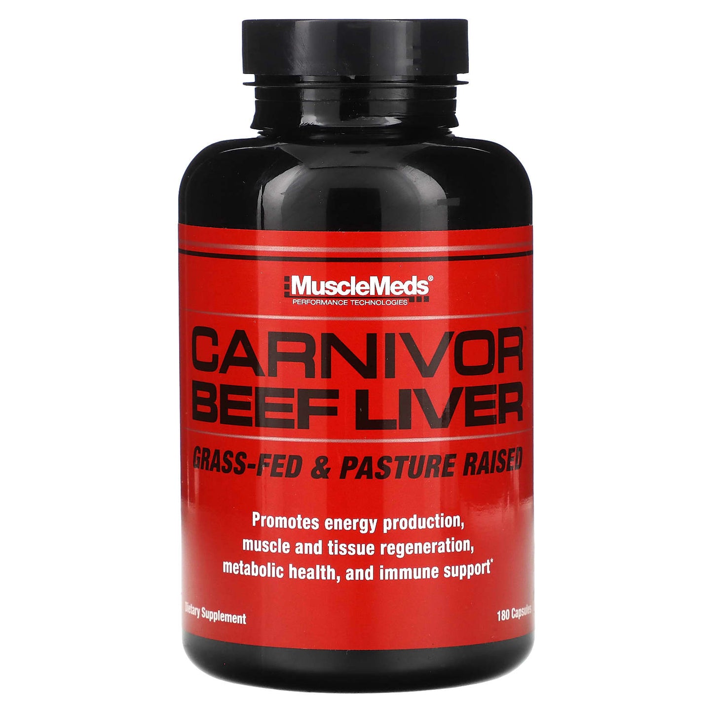 MuscleMeds, Carnivor Beef Liver, 180 Capsules (500 mg per Capsule) - Image 1
