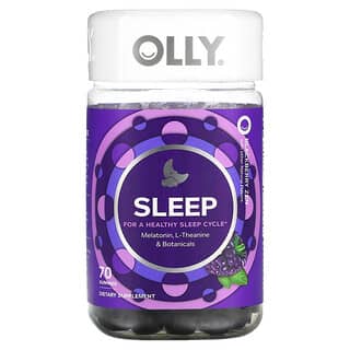 OLLY Sleep Blackberry Zen Gummies, 70 Count, Gluten-Free & Natural