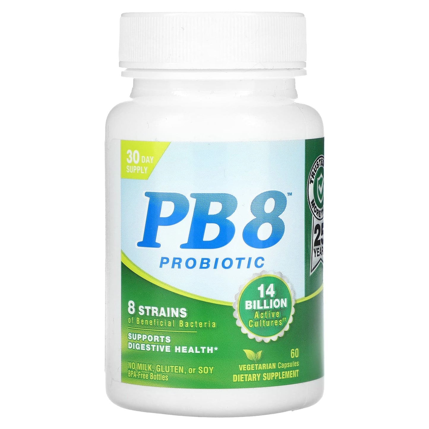 Nutrition Now, PB 8™ Probiotic, 14 Billion, 60 Vegetarian Capsules (7 Billion per Capsule) - Image 1
