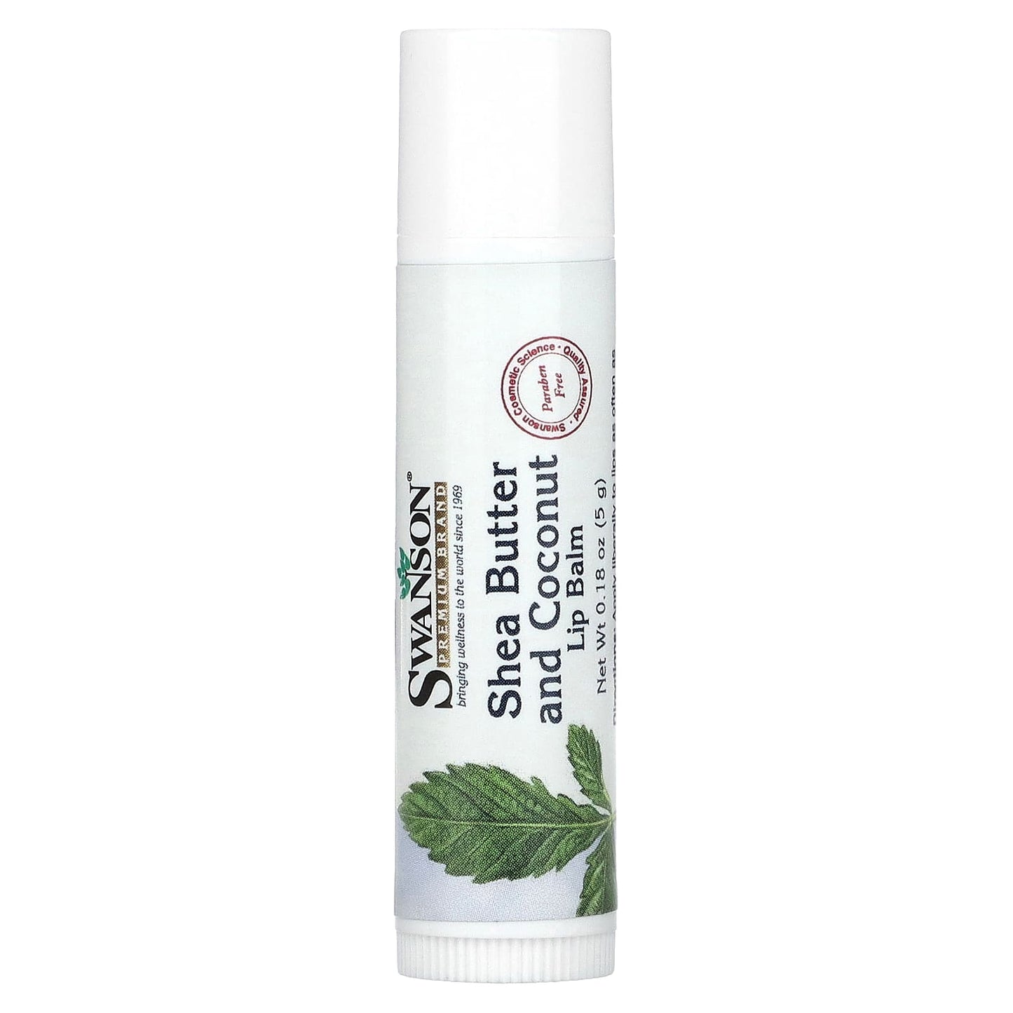 Swanson, Lip Balm Shea Butter and Coconut, 0.18 oz (5 g) - Image 1