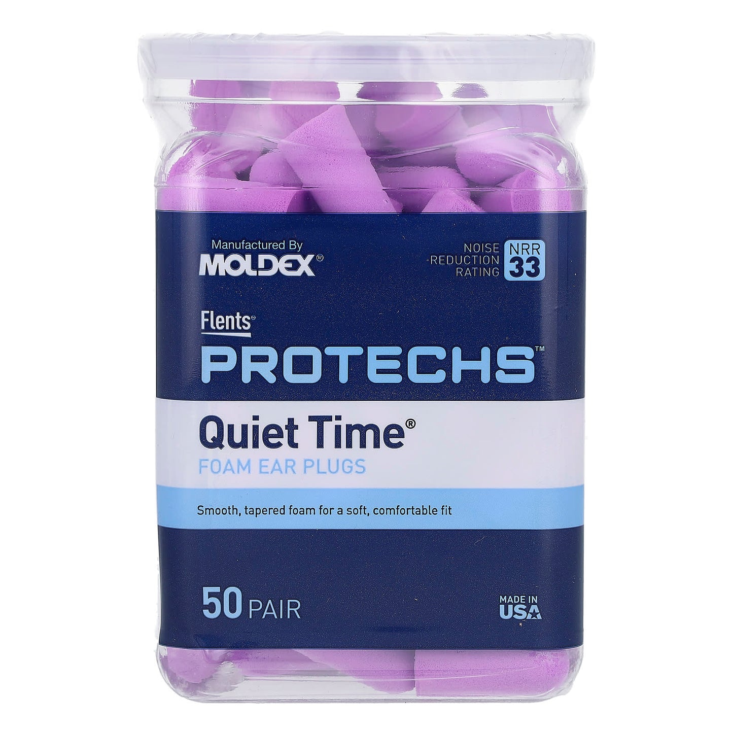 Flents Quiet Time Soft Comfort Ear Plugs - 50 Pair, Noise Reduction - Image 1
