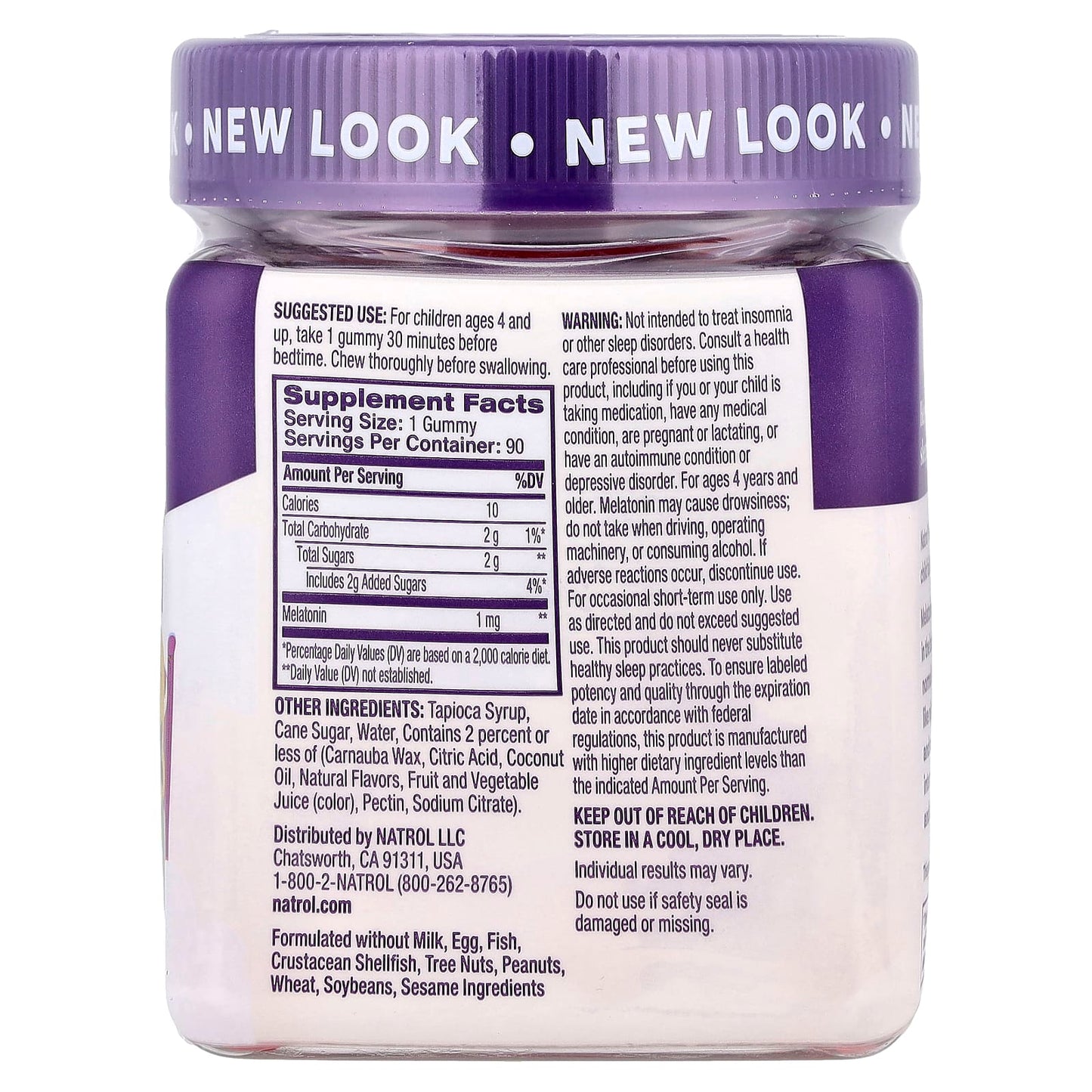 Natrol, Kids, Melatonin Gummies, Ages 4+, Raspberry, 1 mg, 90 Gummies - Image 2