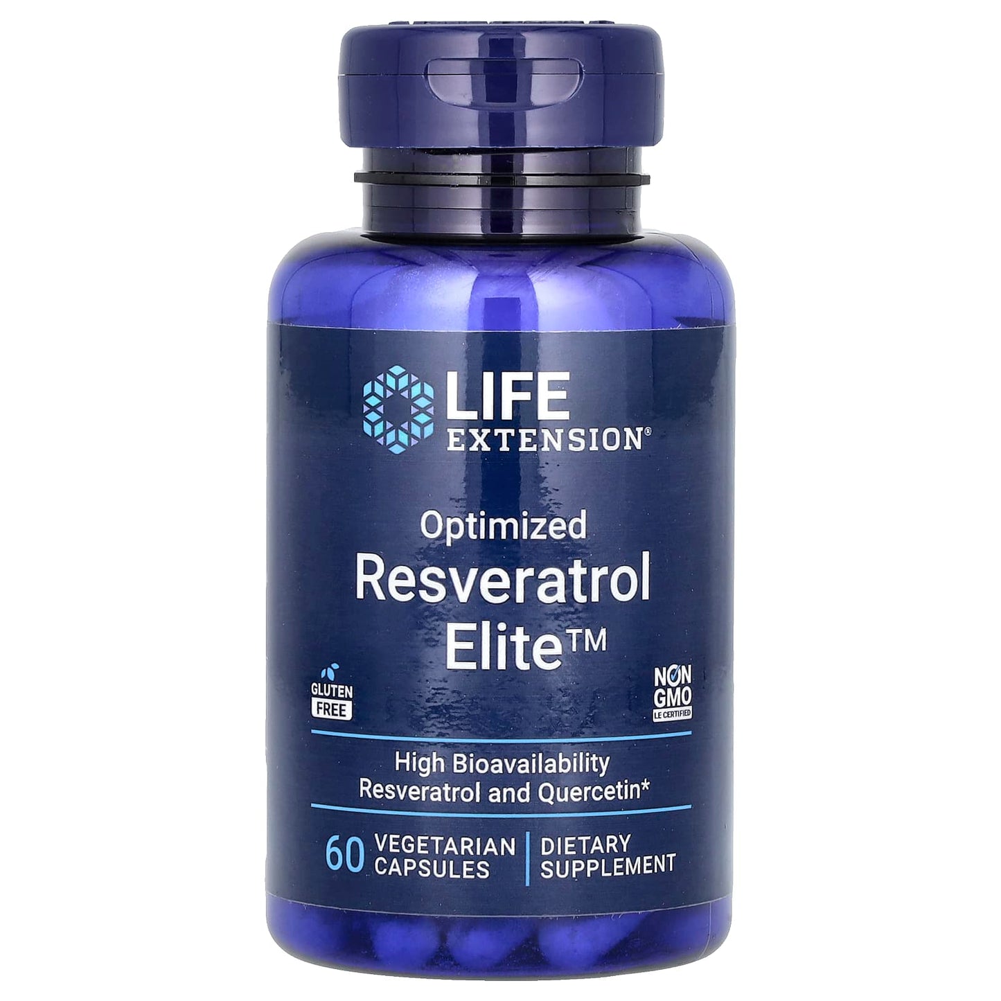 Life Extension, Optimized Resveratrol Elite, 60 Vegetarian Capsules - Image 1