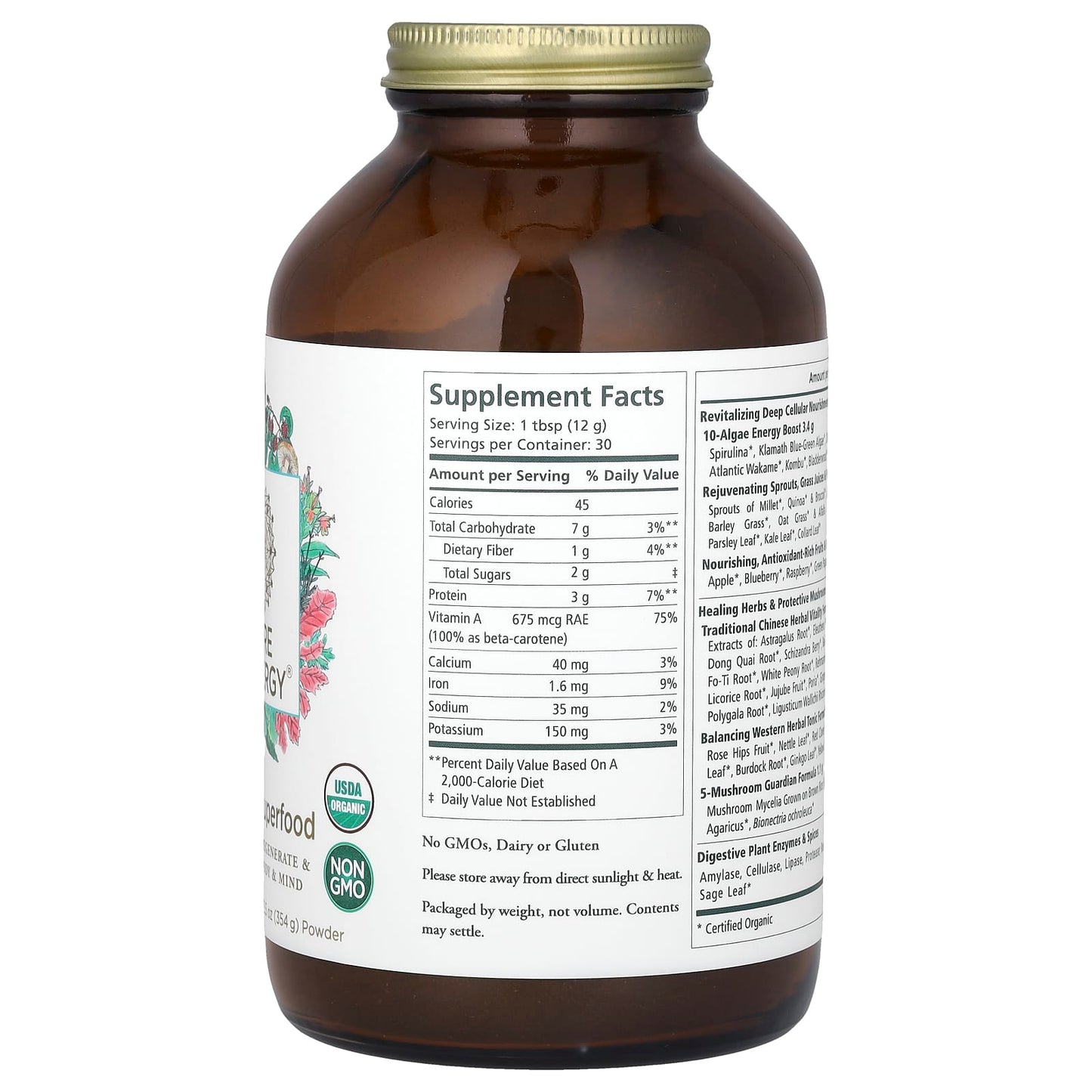 Pure Synergy, Organic Superfood Powder, 12.5 oz (354 g) - Image 2