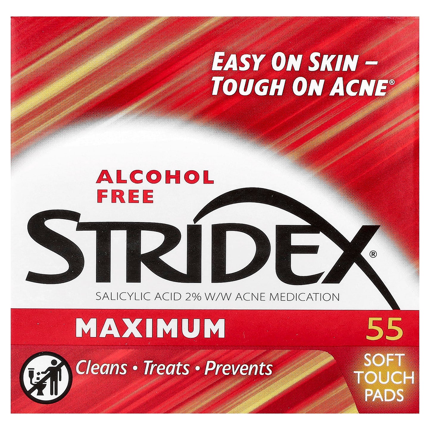 Stridex, Maximum, Alcohol Free, 55 Soft Touch Pads - Image 2