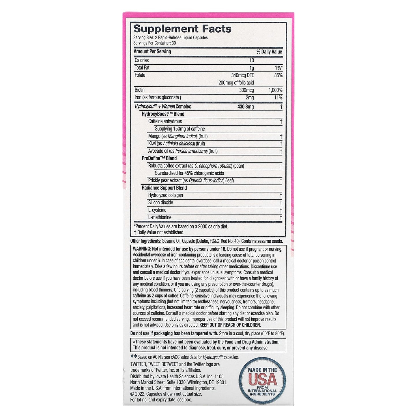 Hydroxycut Weight Loss +Women Liquid Capsules for Women - Fast & Effective - Image 2
