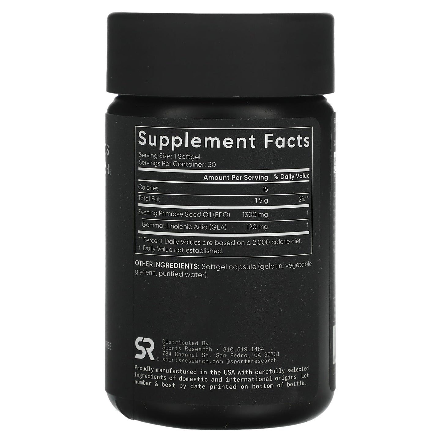 Sports Research, Evening Primrose, 1,300 mg, 30 Softgels - Image 2