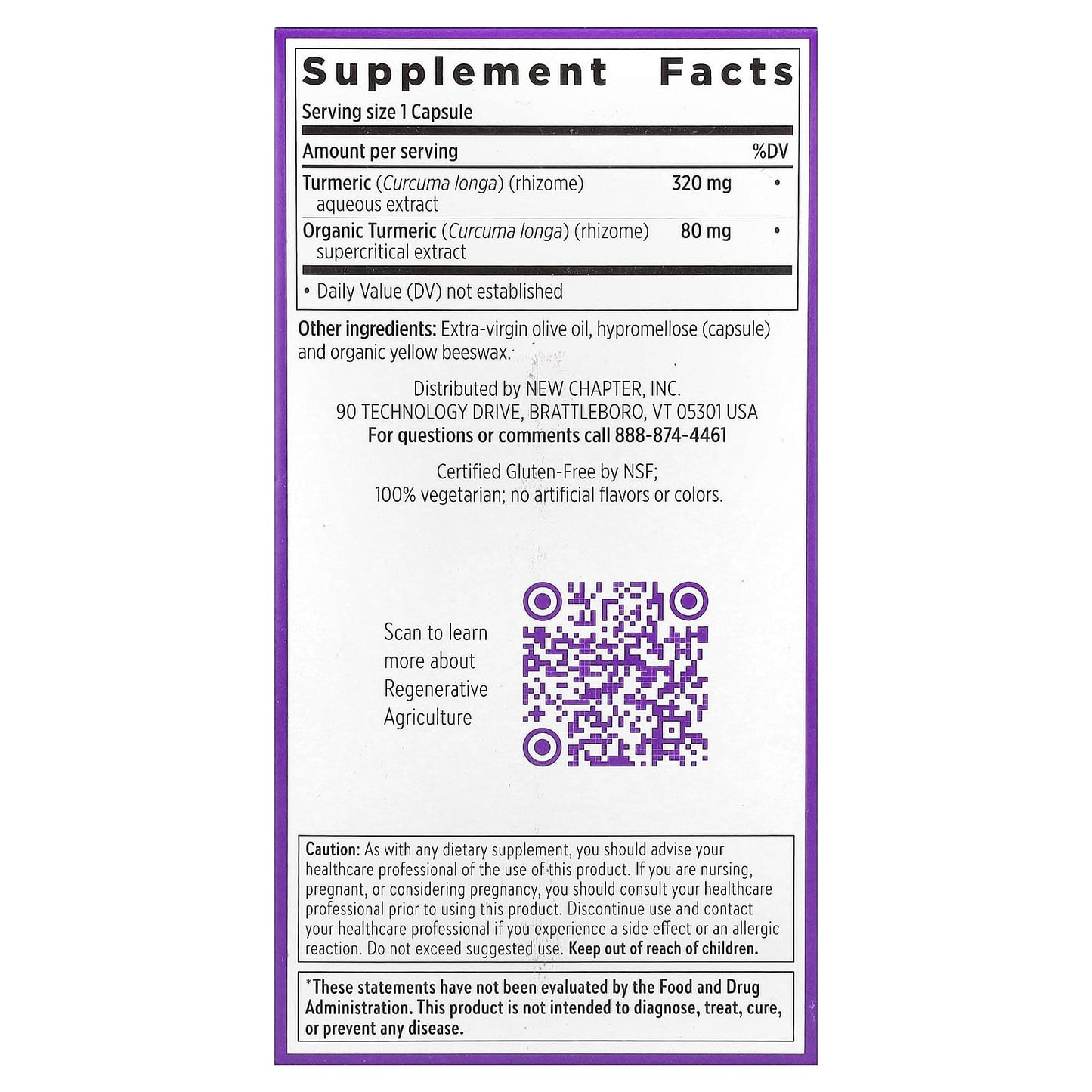 New Chapter, Turmeric Force™, 120 Vegetarian Capsules - Image 2