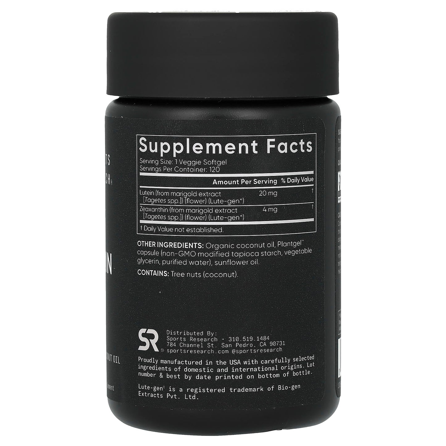 Sports Research, Lutein + Zeaxanthin, Plant-Based, 120 Veggie Softgels - Image 2