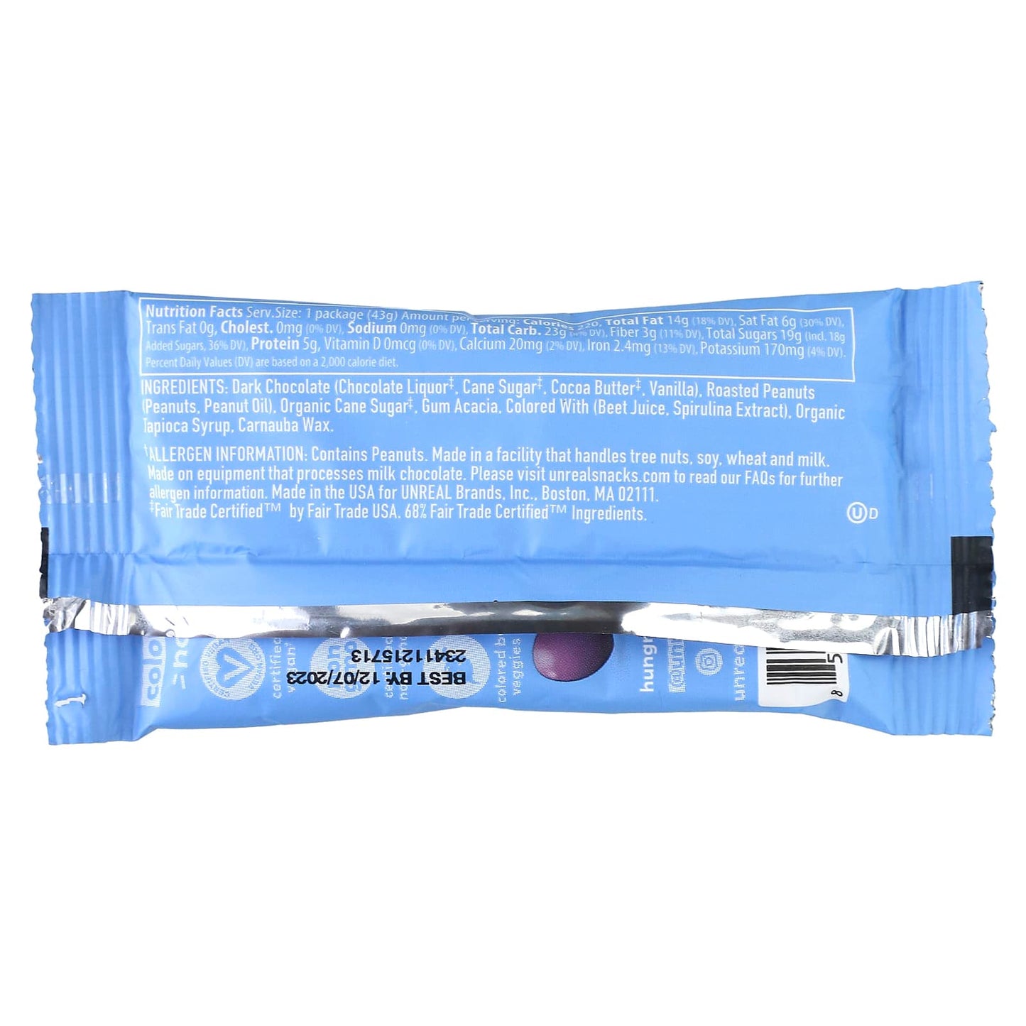 Unreal, Dark Chocolate Peanut Gems, 1.5 oz (43 g) - Image 2