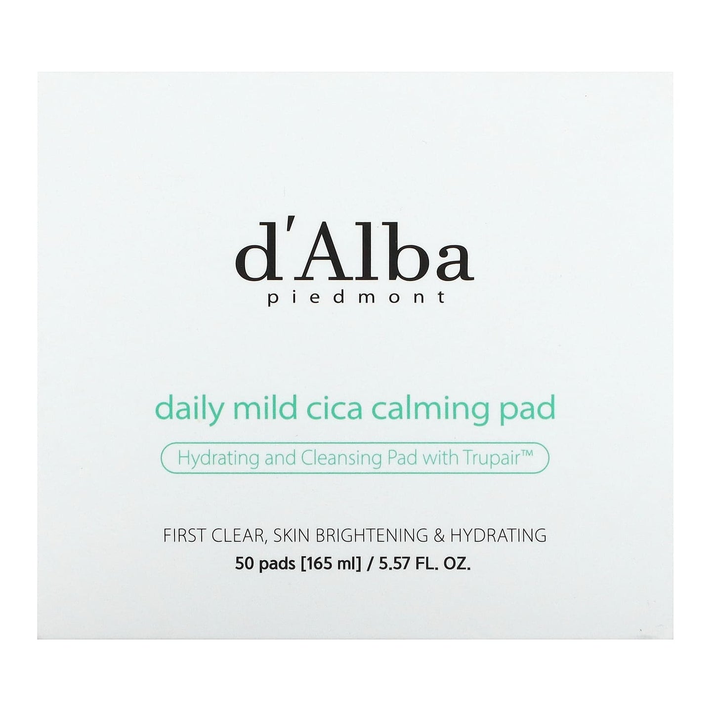 d'Alba Daily Mild Cica Calming Face Pads for Hydrated Skin - Image 2
