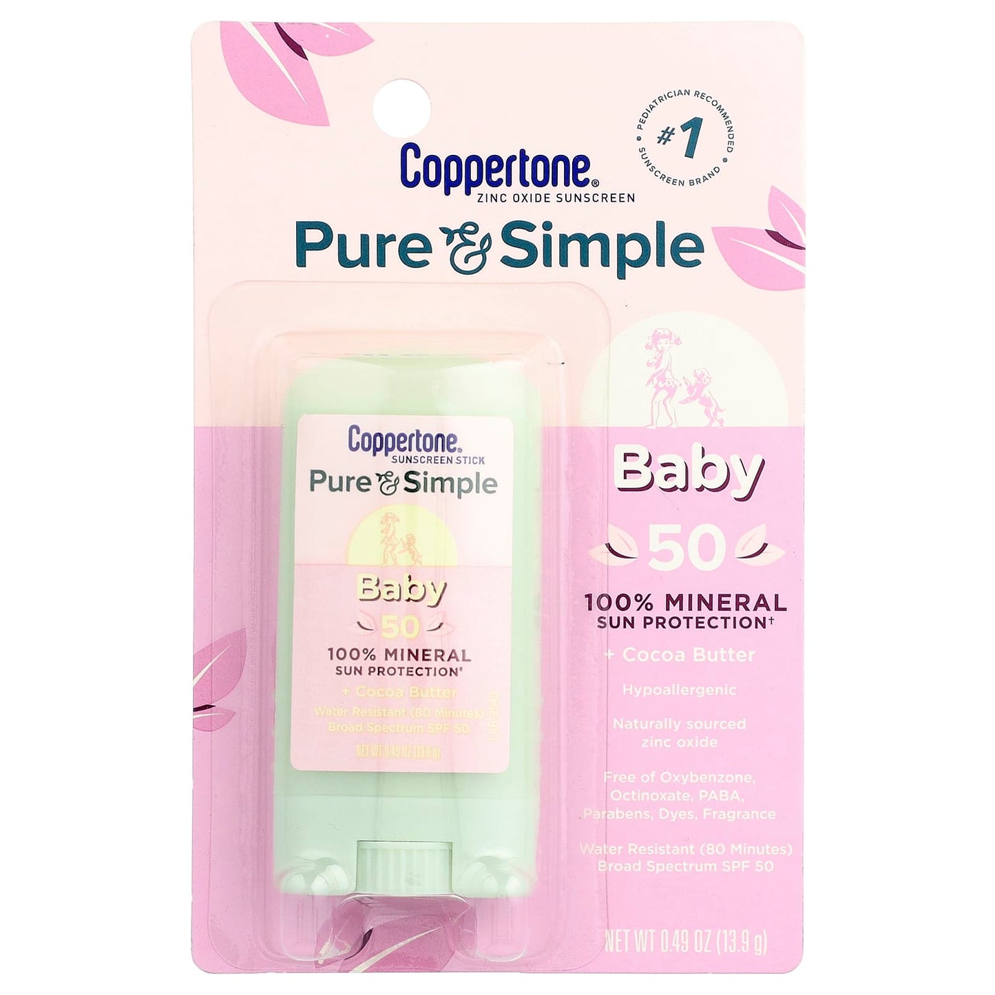Coppertone SPF 50 Sunscreen Stick for Babies - Pure & Simple Protection - Image 2
