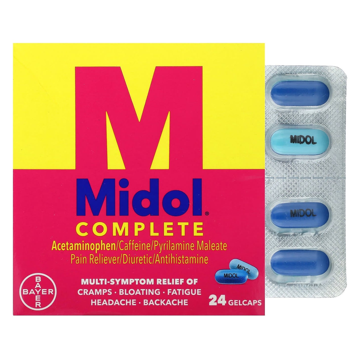 Midol, Complete, 24 Gelcaps - Image 1