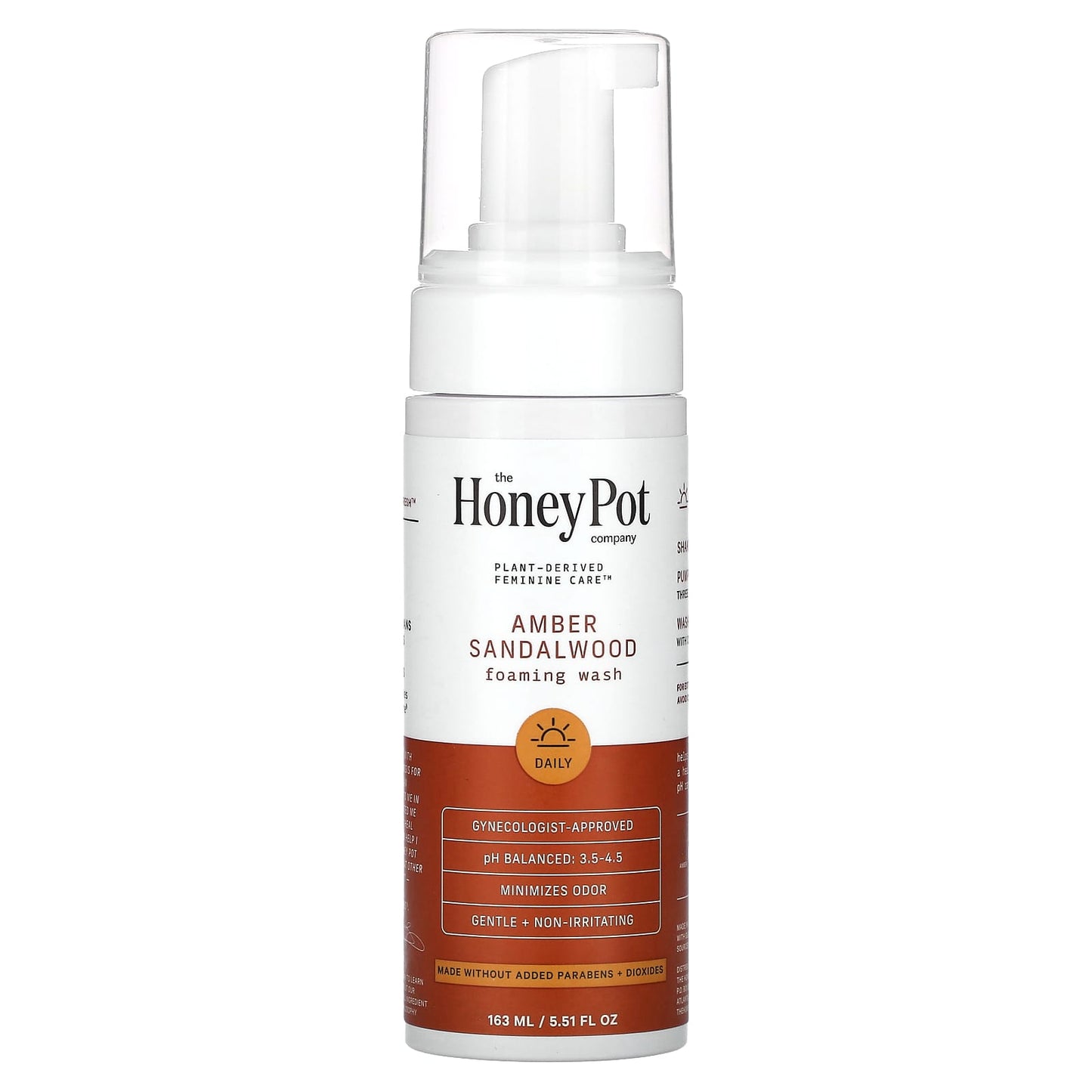 The Honey Pot Company, Amber Sandalwood Foaming Wash, 5.51 fl oz (163 ml) - Image 1