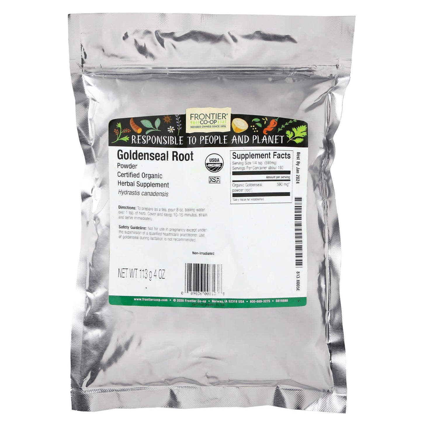 Organic Goldenseal Root Powder by Frontier Co-op - 4 oz - Image 2