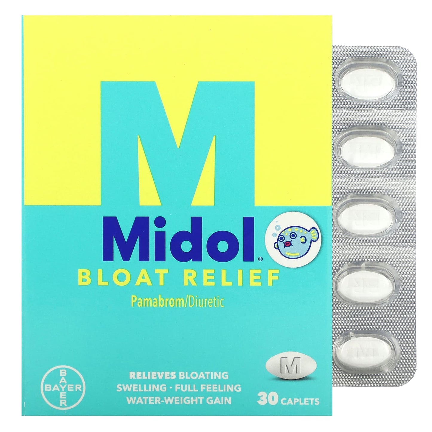 Midol, Bloat Relief, 30 Caplets - Image 1