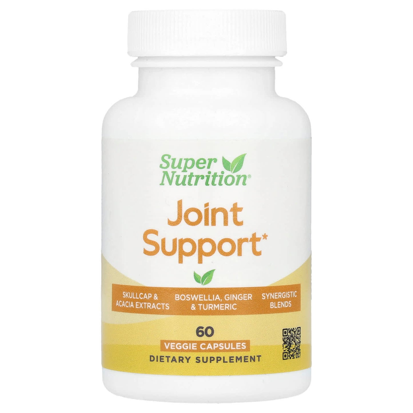 Super Nutrition, Joint Support with Olive Extract, Rutin, Boswellia Extract, and Ginger Extract, 60 Veggie Capsules
