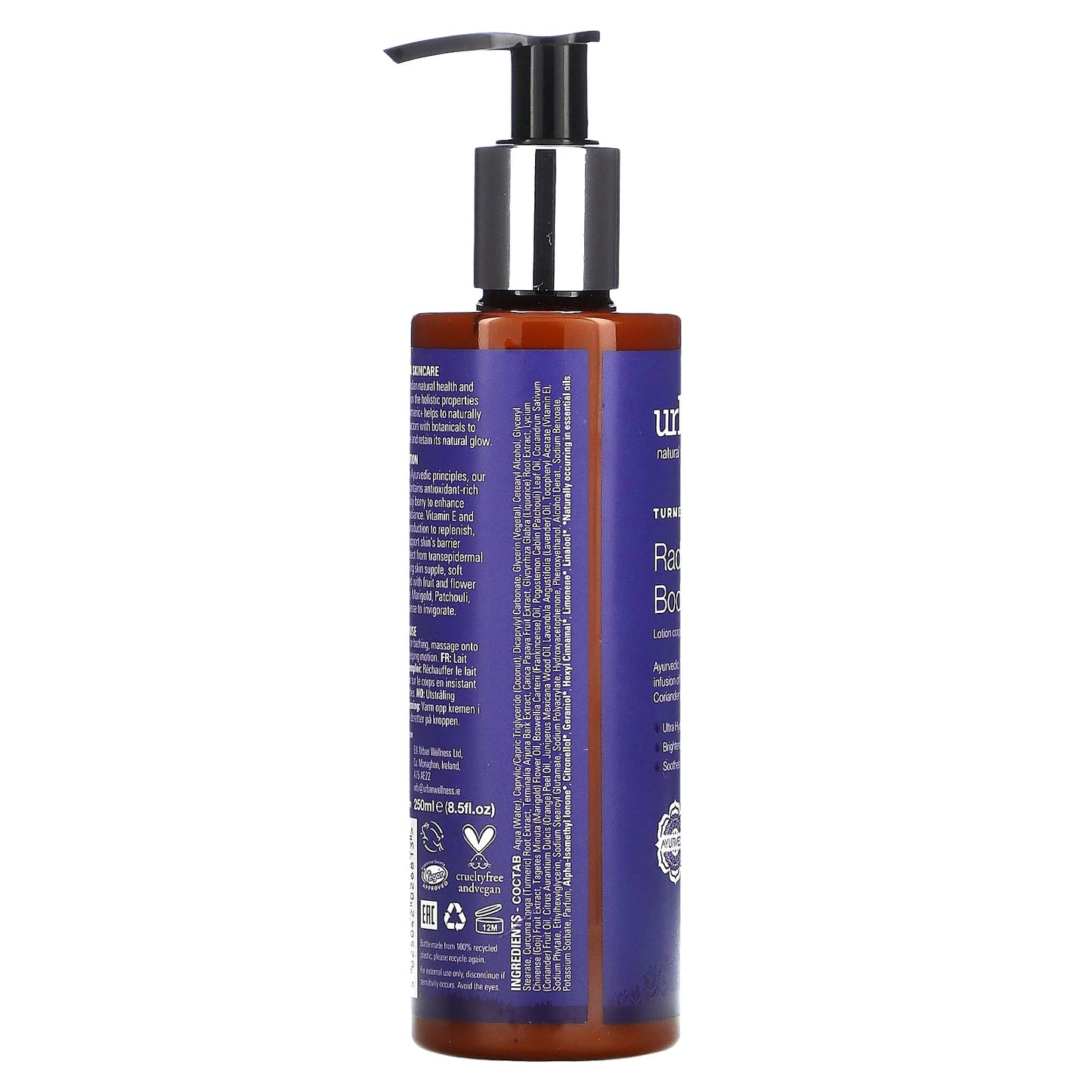 Urban Veda, Radiance Body Lotion, Turmeric + Botanics, 8.5 fl oz (250 ml) - Image 2